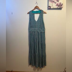 Anthropologie Maeve Teal Lulea Maxi dress- 2Xl